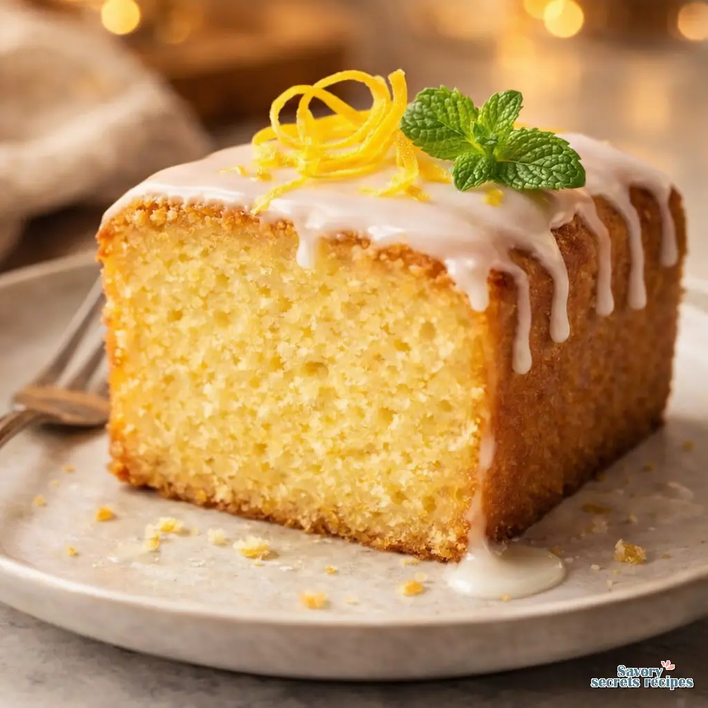 moist lemon cake final presentation