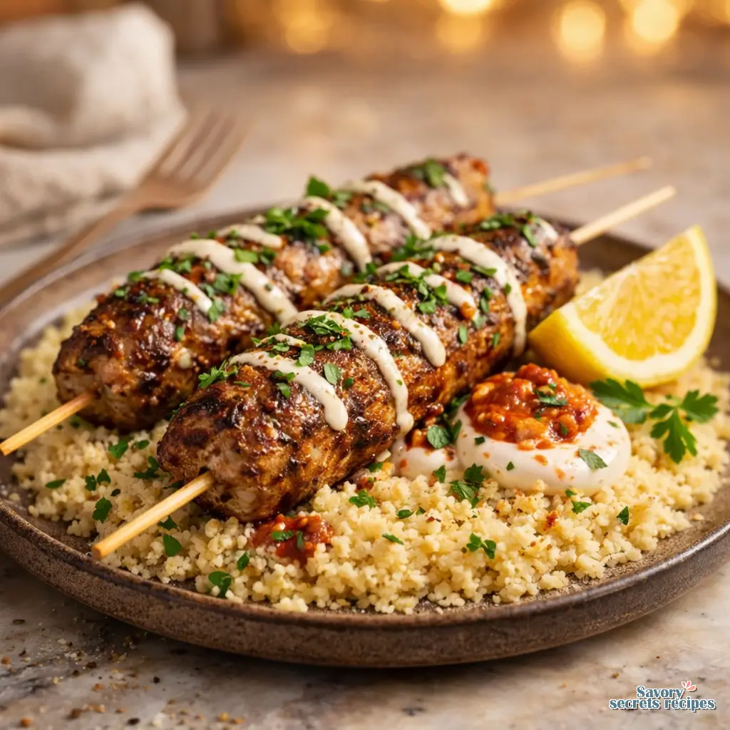 moroccan kefta kebab recipe final presentation