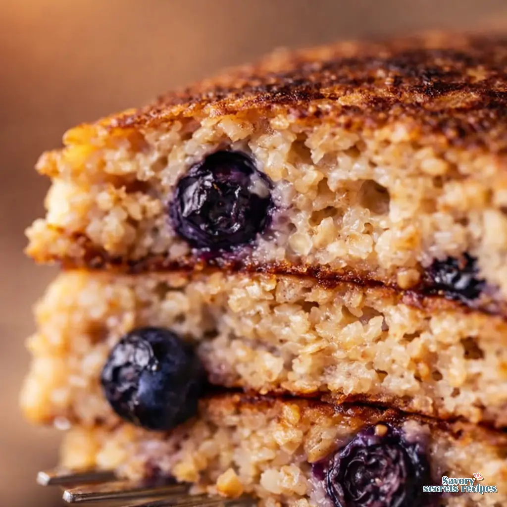 oatmeal pancakes no flour close up