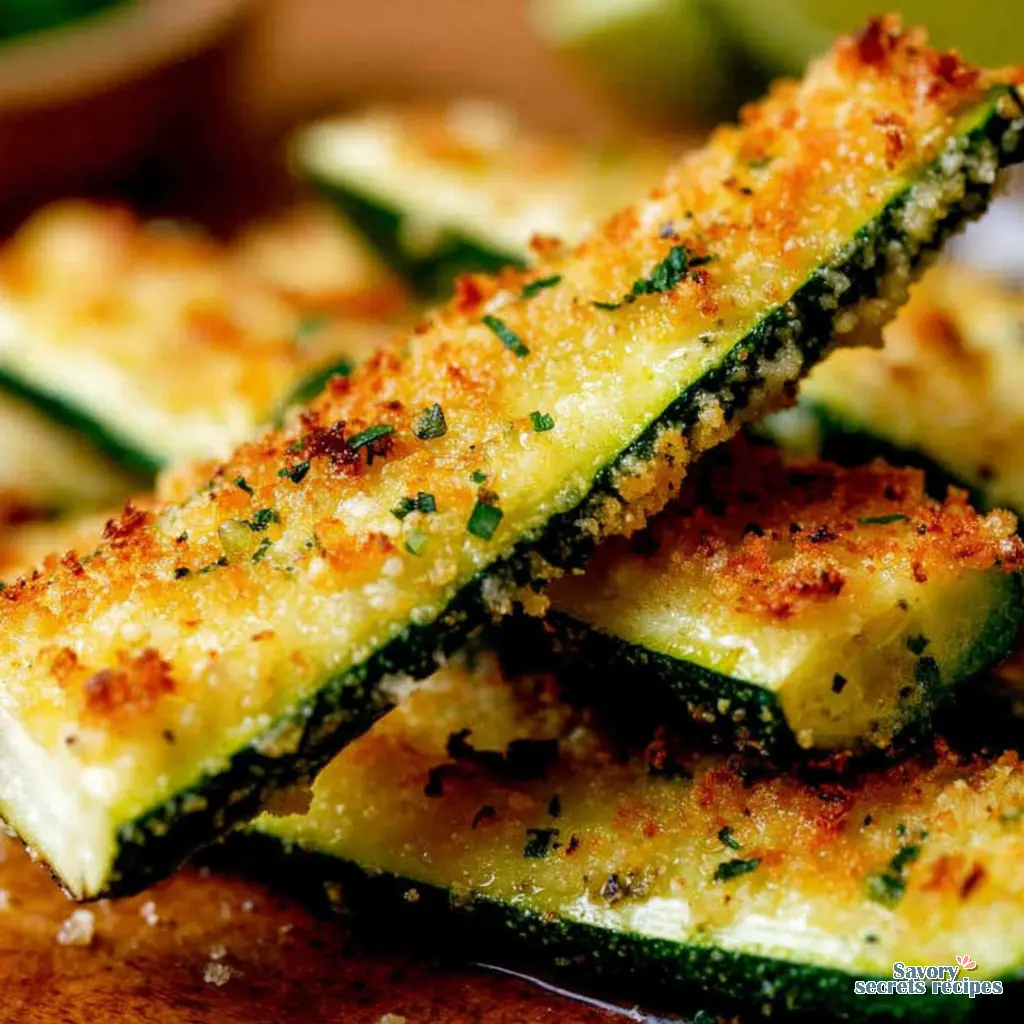 Oven Roasted Parmesan Zucchini Slices final presentation