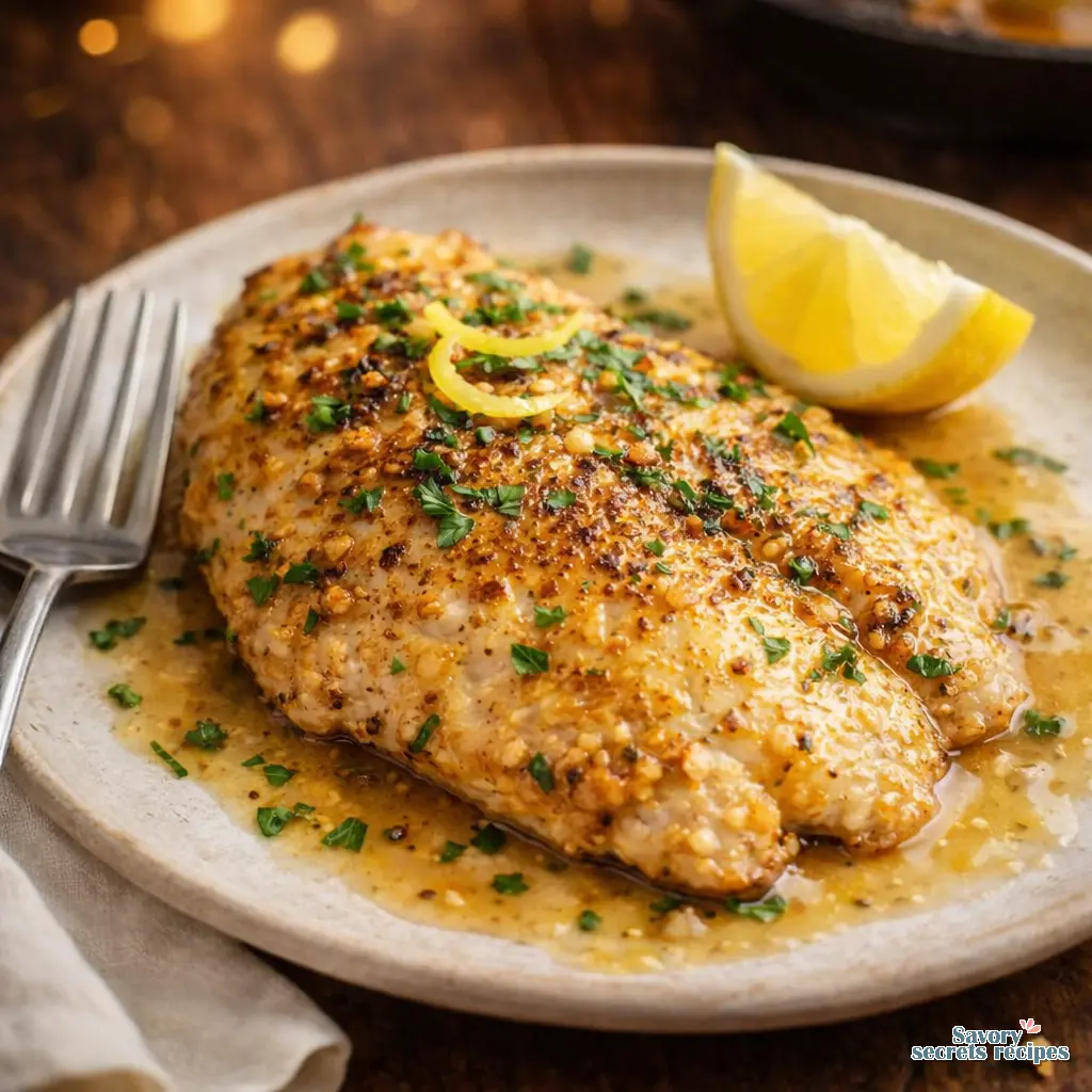 pan seared lemon garlic tilapia final presentation