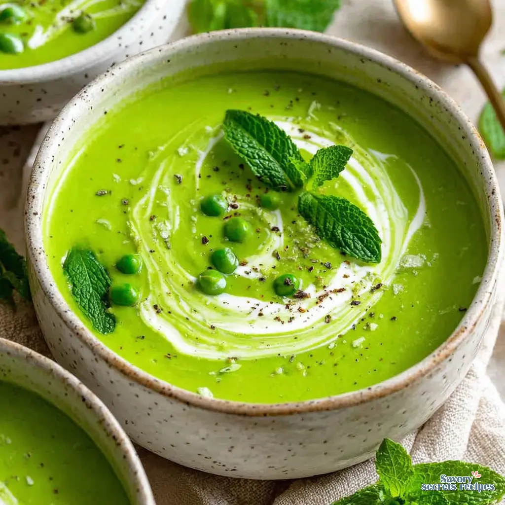 pea and mint soup final presentation