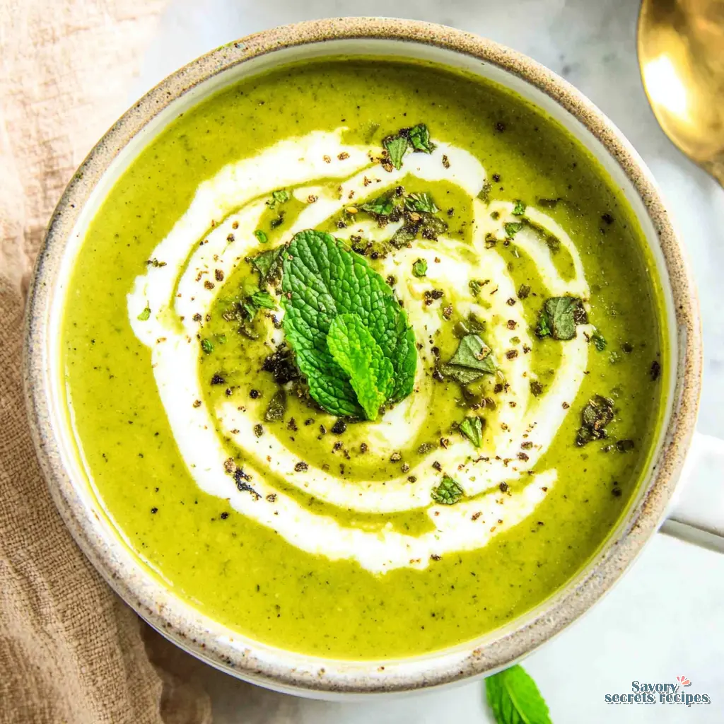 pea and mint soup in a soup maker - variation 4