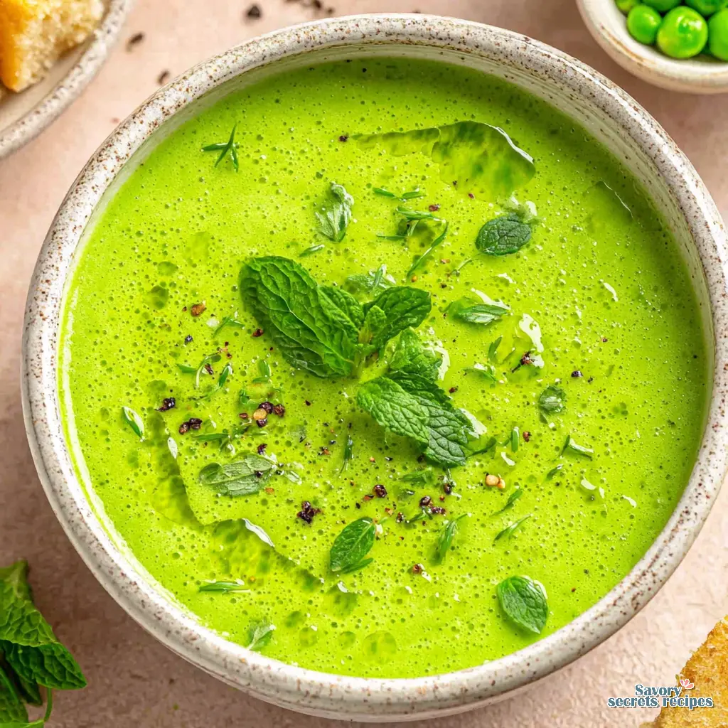 pea mint and asparagus soup final presentation