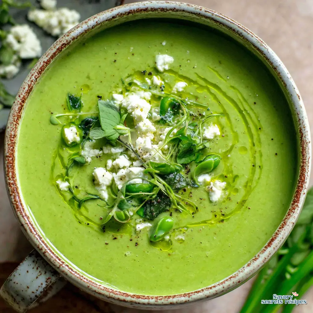 How To Make Garlic Infused Pea and Mint Soup