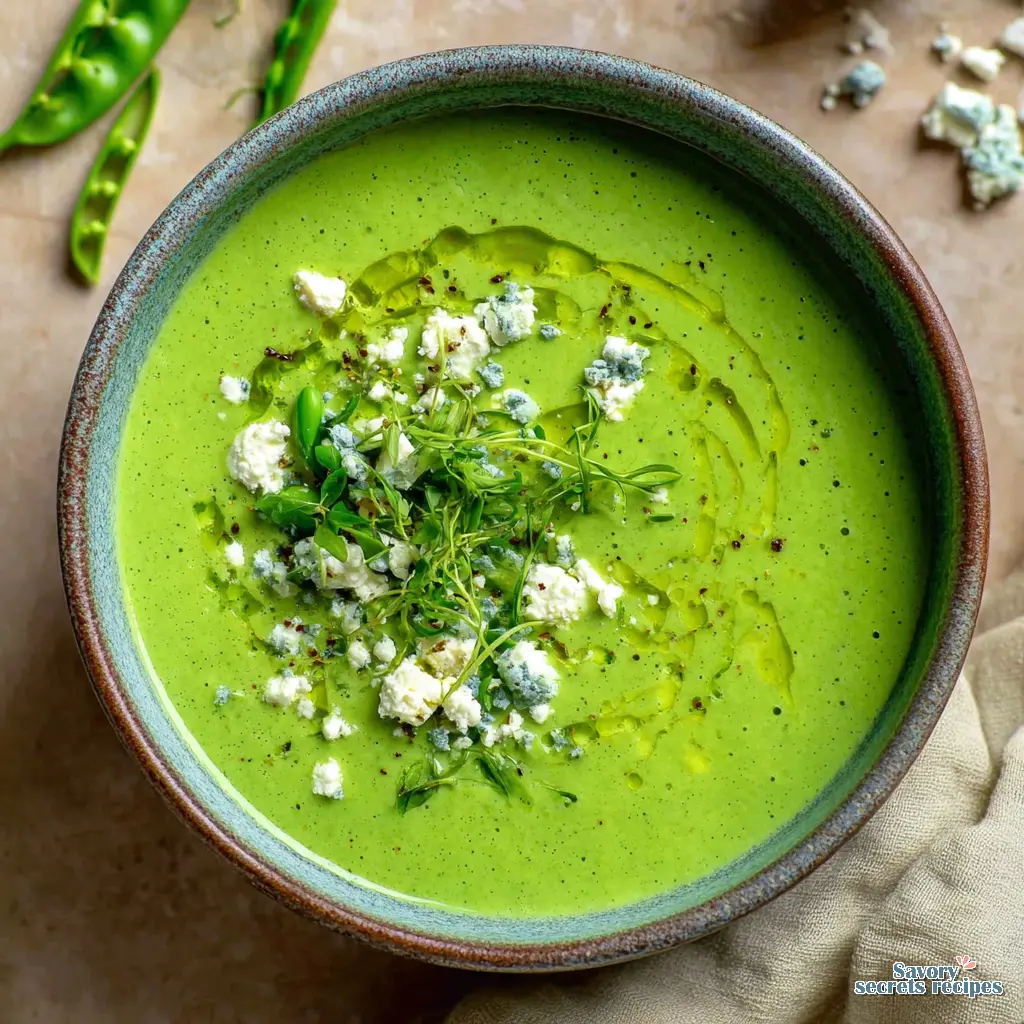 pea mint and feta soup - variation 3