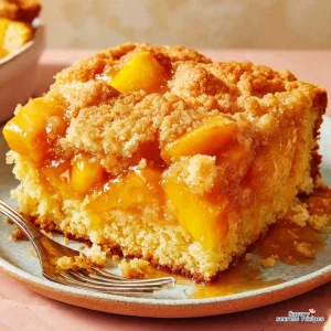 peach cobbler cake with canned peaches and cake mix 177306748 q1