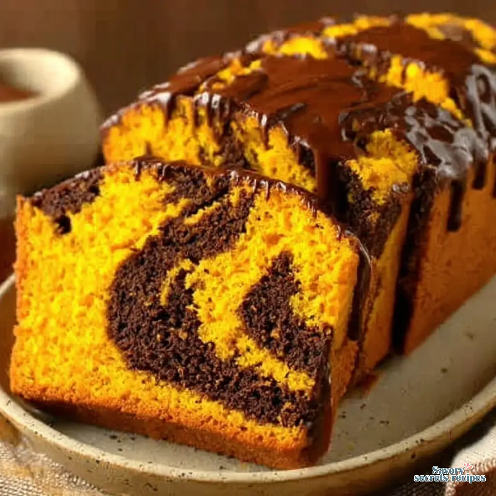 pumpkin chocolate marble cake - variation 4