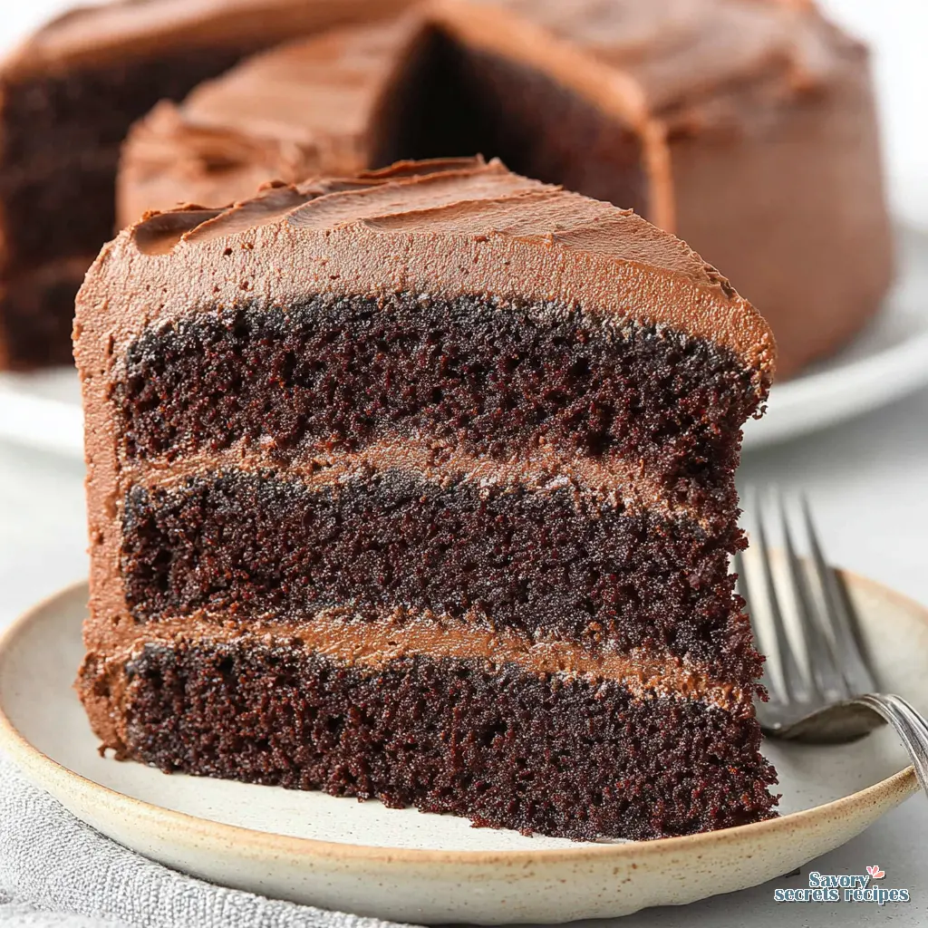 rich chocolate layer cake final presentation