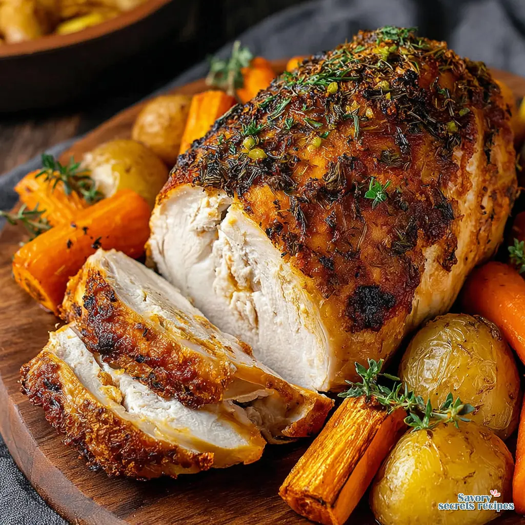 roast chicken with vegetables final presentation