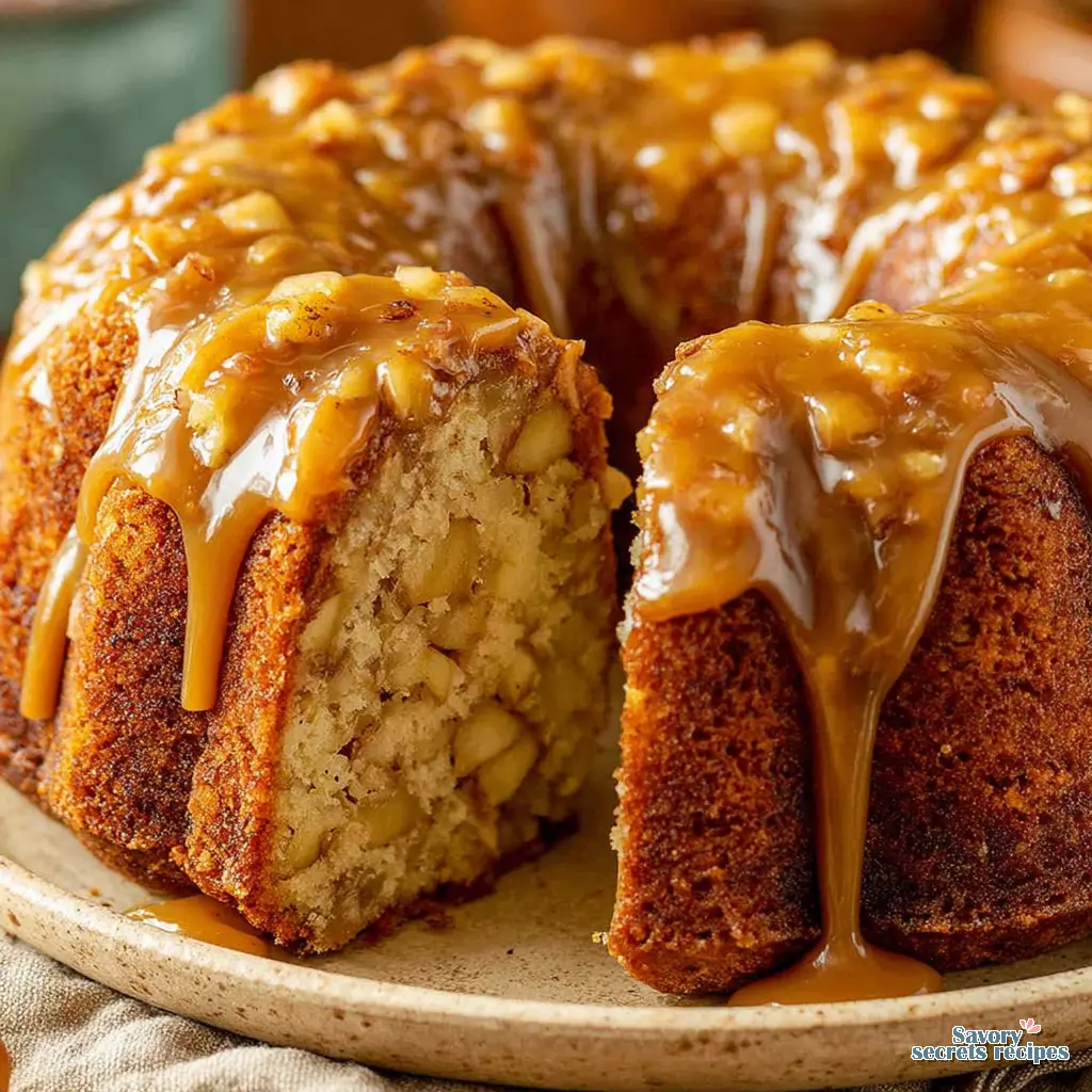 salted caramel apple bundt cake - variation 4
