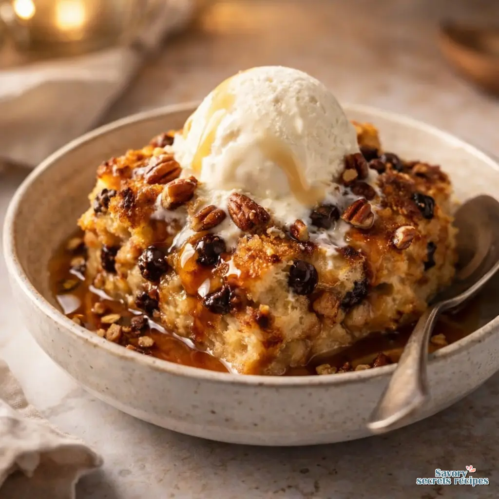 slow cooker bread pudding recipe final presentation