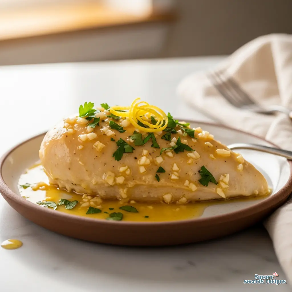 slow cooker lemon garlic chicken recipe final presentation