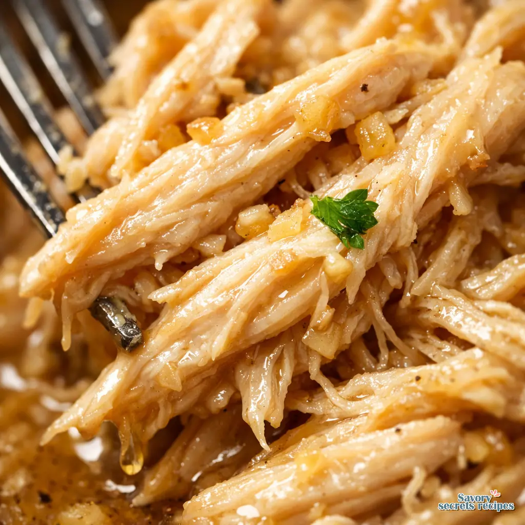 slow cooker lemon garlic chicken recipe close up