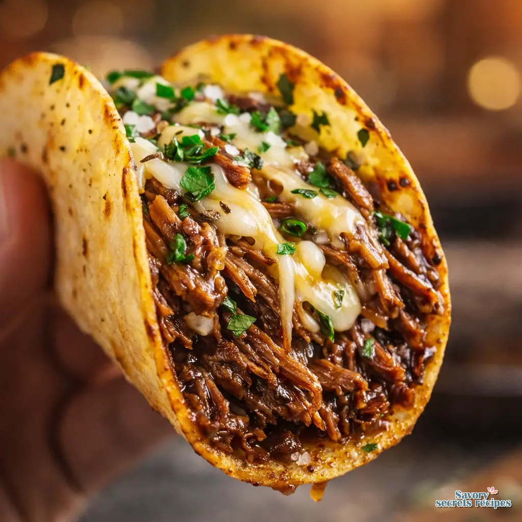 Simple beef tacos crockpot for the best dinner.