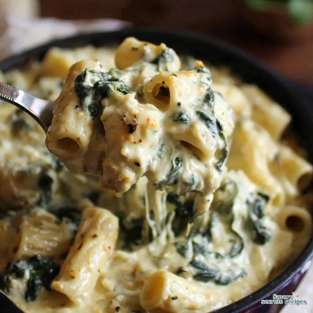 Spinach and Ricotta Pasta close up