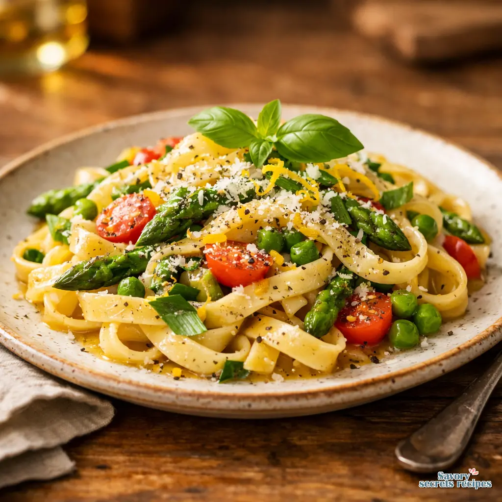 spring pasta recipe final presentation