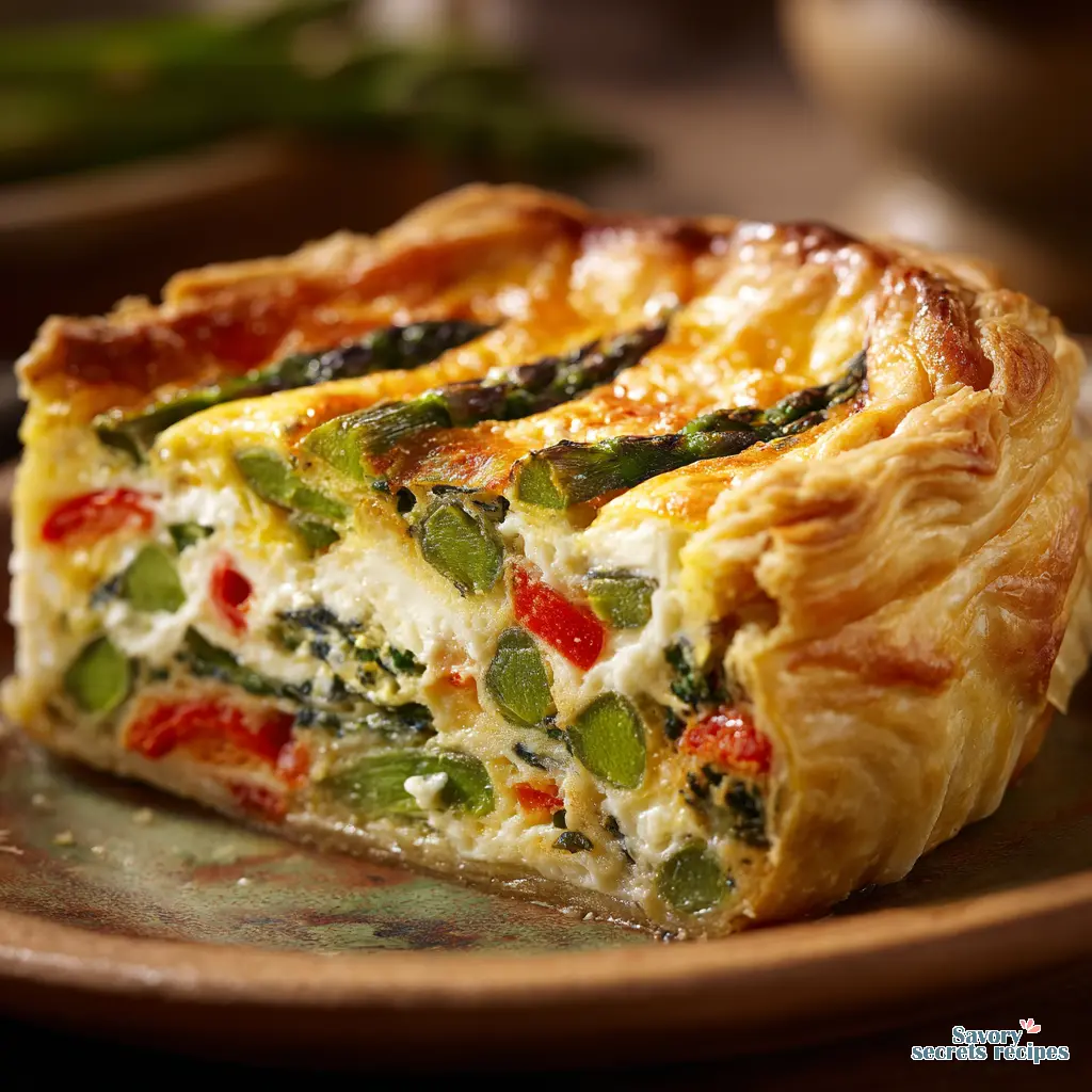 Spring Vegetable Quiche close up