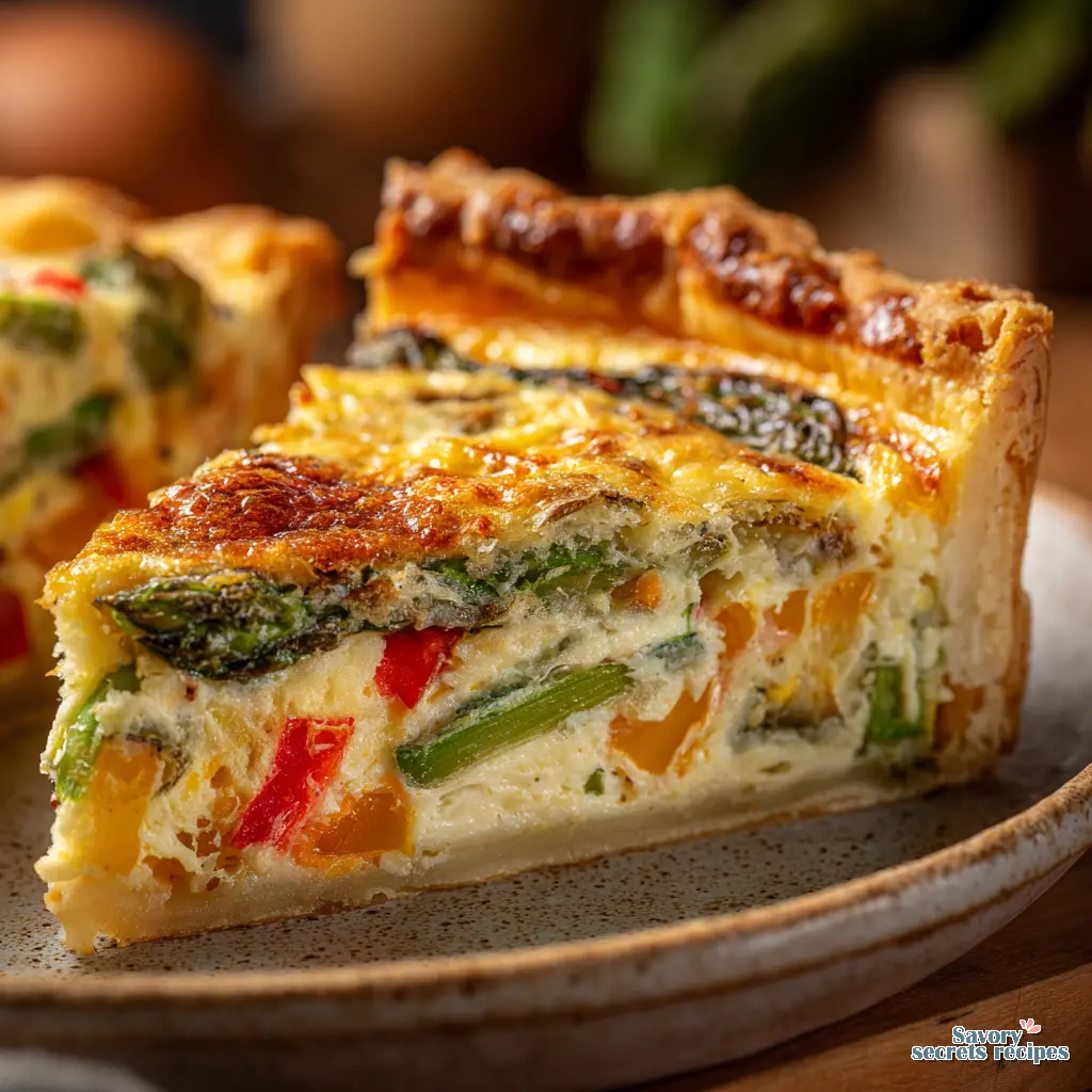 Spring Vegetable Quiche final presentation