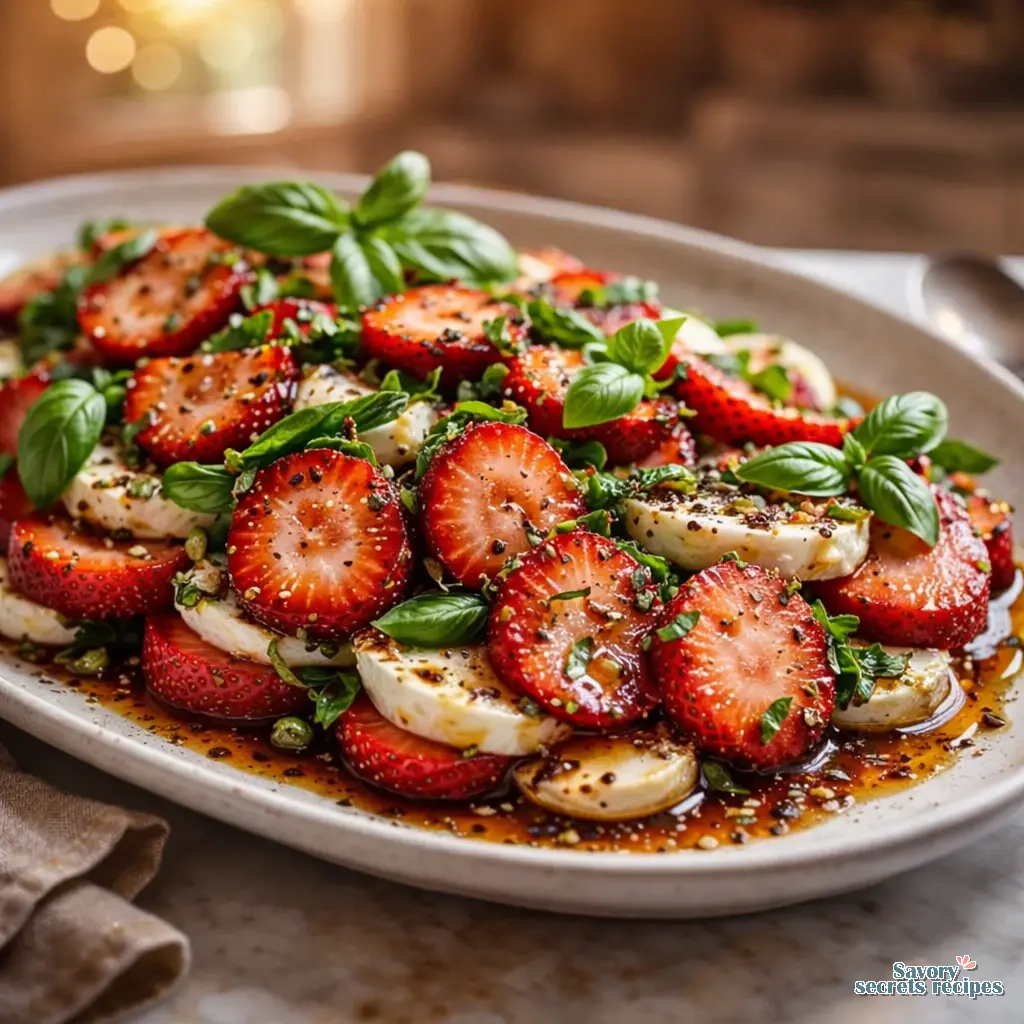 strawberry caprese salad final presentation