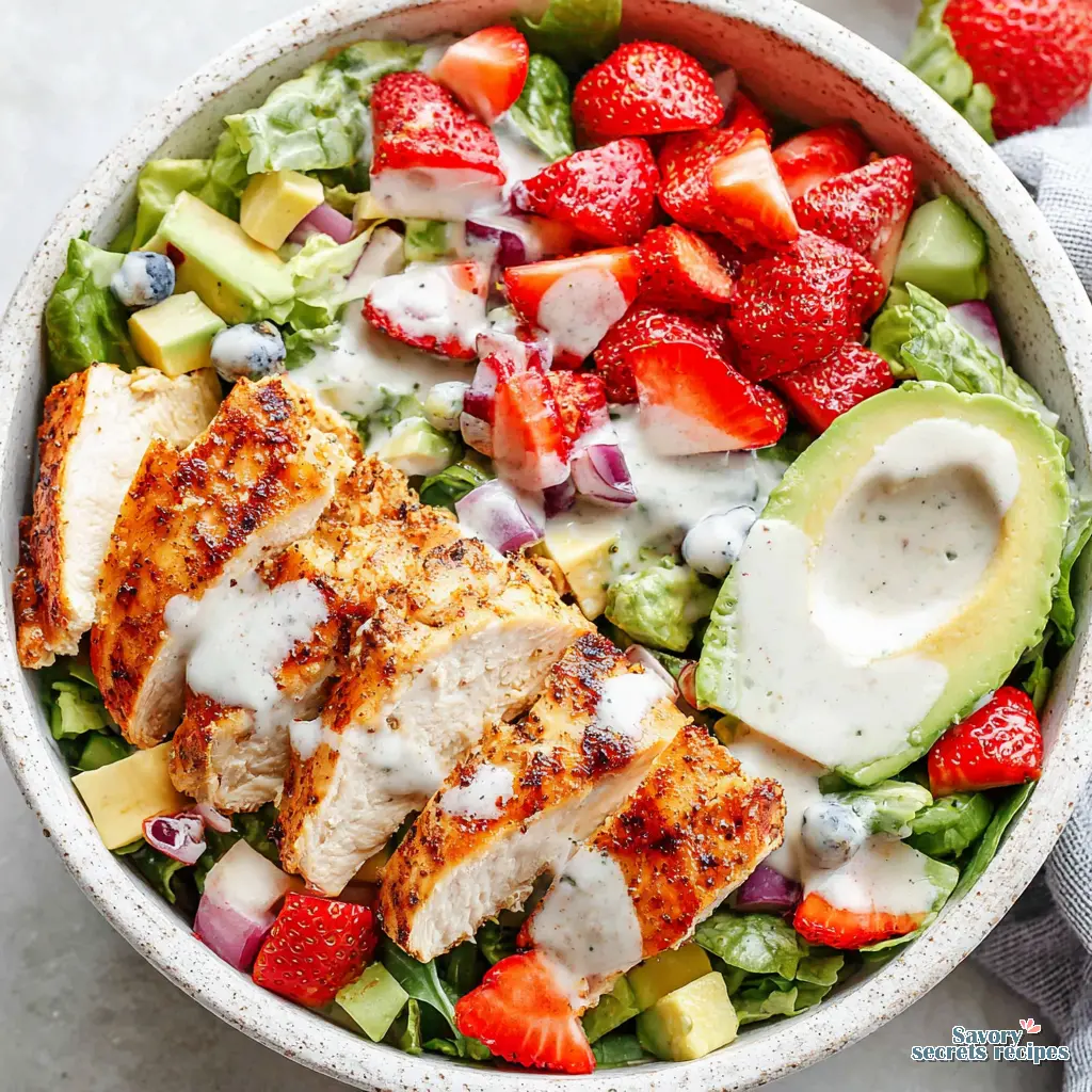 strawberry chicken cobb salad recipe final presentation