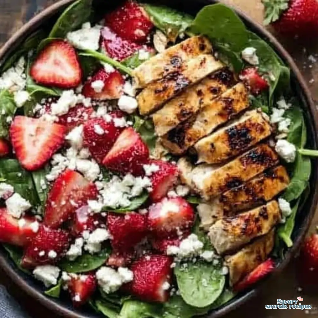 Strawberry Chicken Salad final presentation