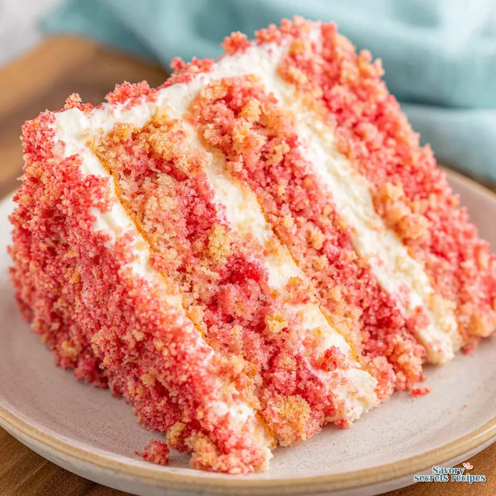 Strawberry Crunch Cake - variation 4