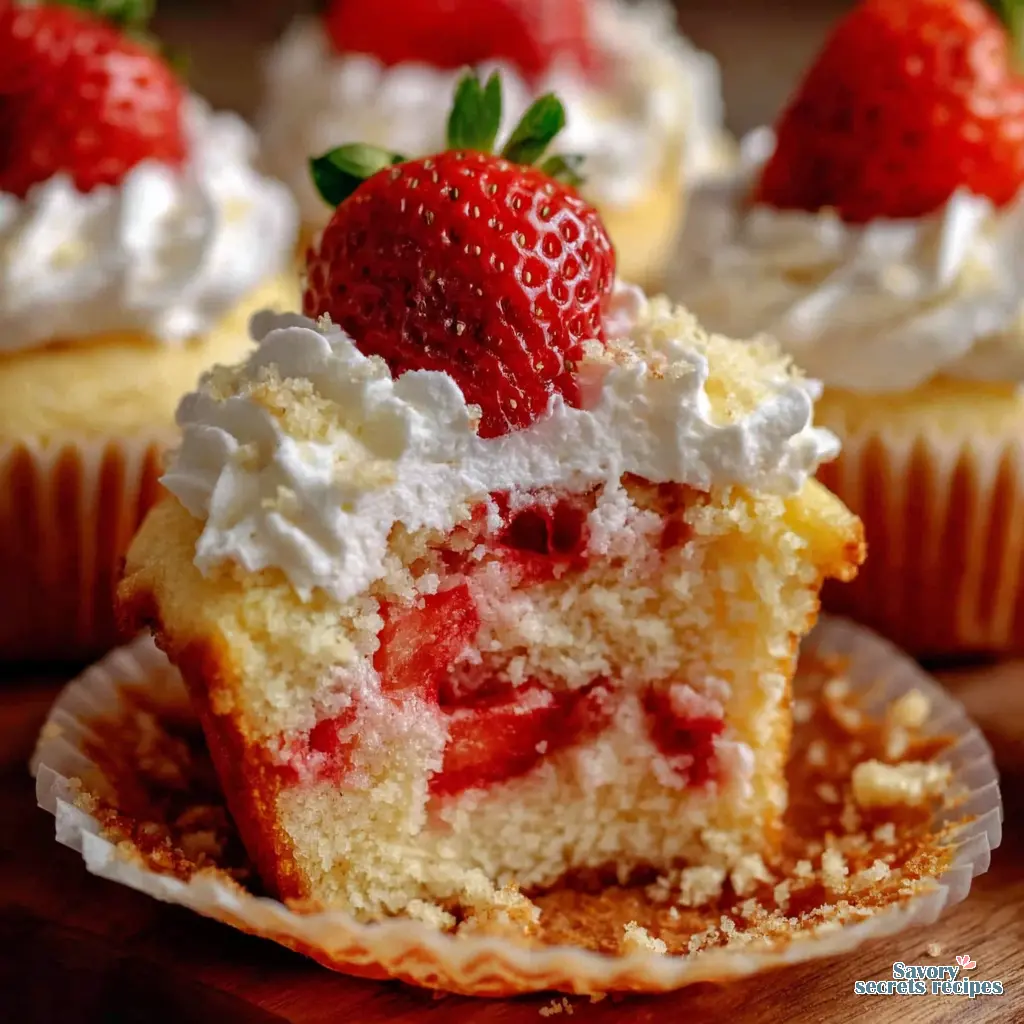 Strawberry Shortcake Cupcakes final presentation