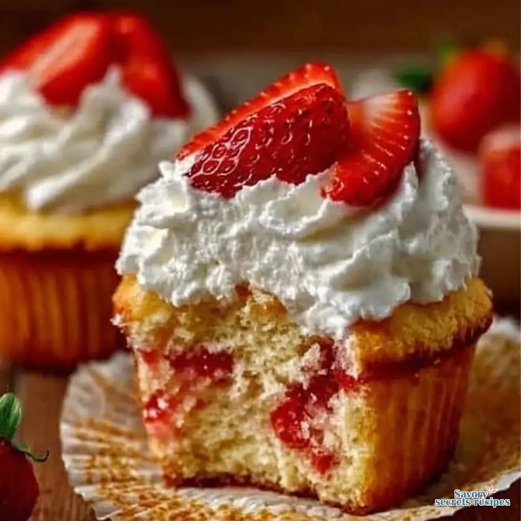 Strawberry Shortcake Cupcakes - variation 4