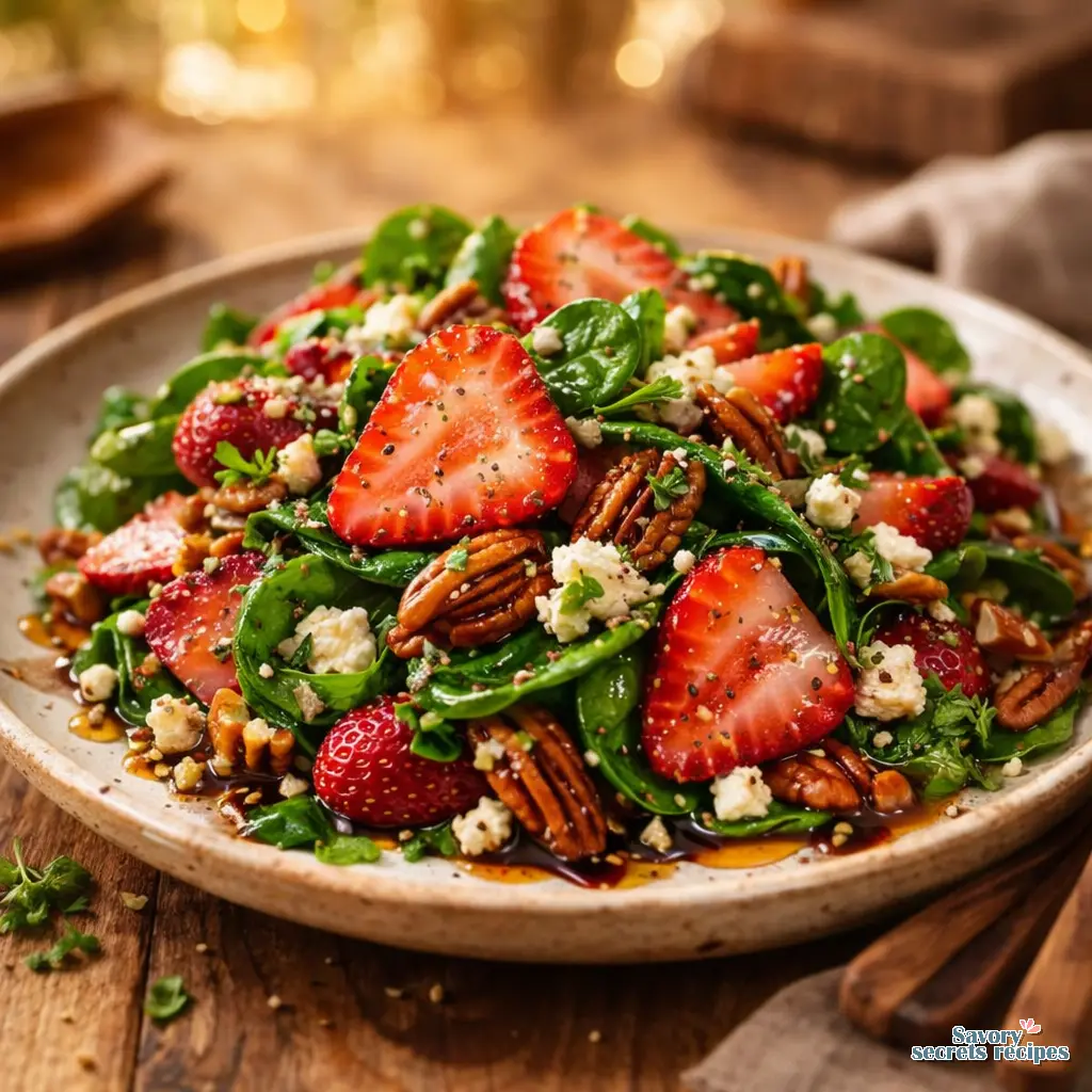 strawberry spinach feta salad final presentation