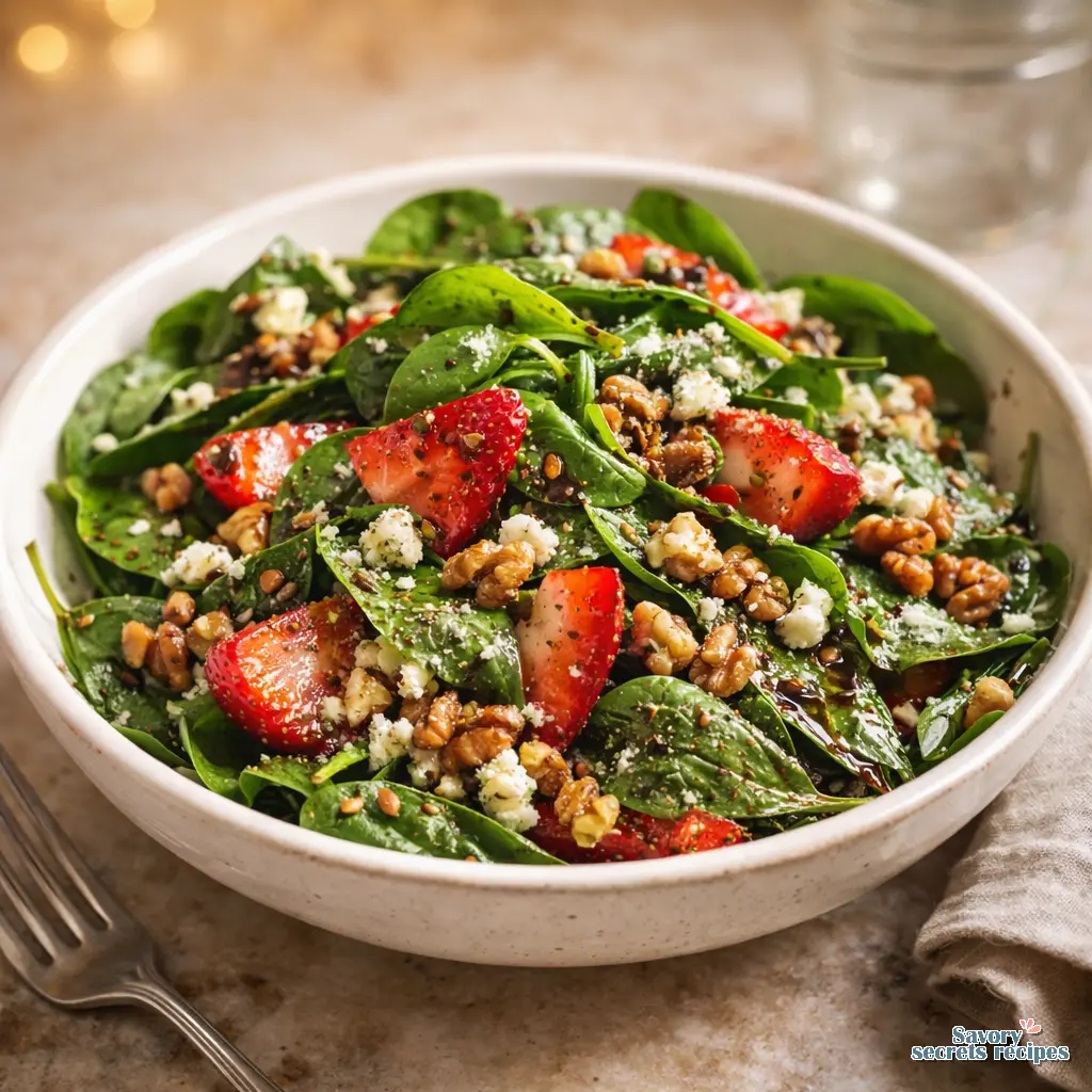 strawberry spinach mason jar salad final presentation