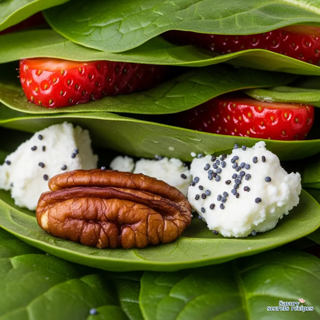 strawberry spinach salad for a crowd close up