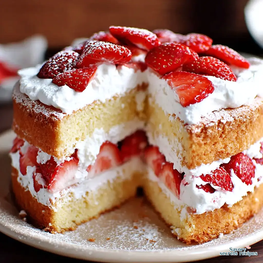 strawberry sponge cake final presentation