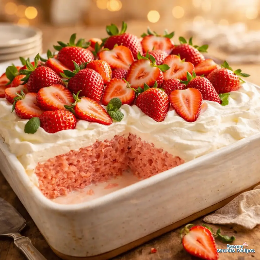 strawberry tres leches cake recipe final presentation