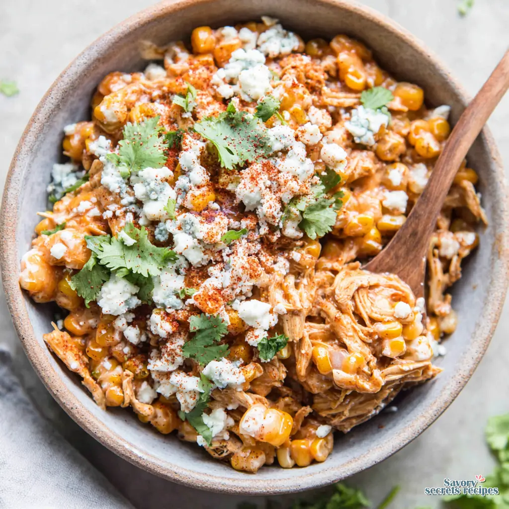 street corn chicken bowl crockpot - variation 4