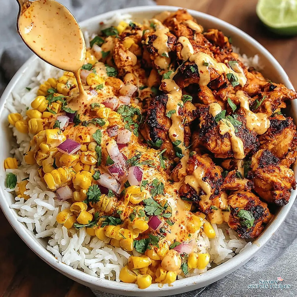 street corn chicken bowl easy final presentation