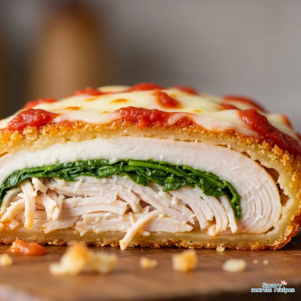 stuffed chicken parmesan close up