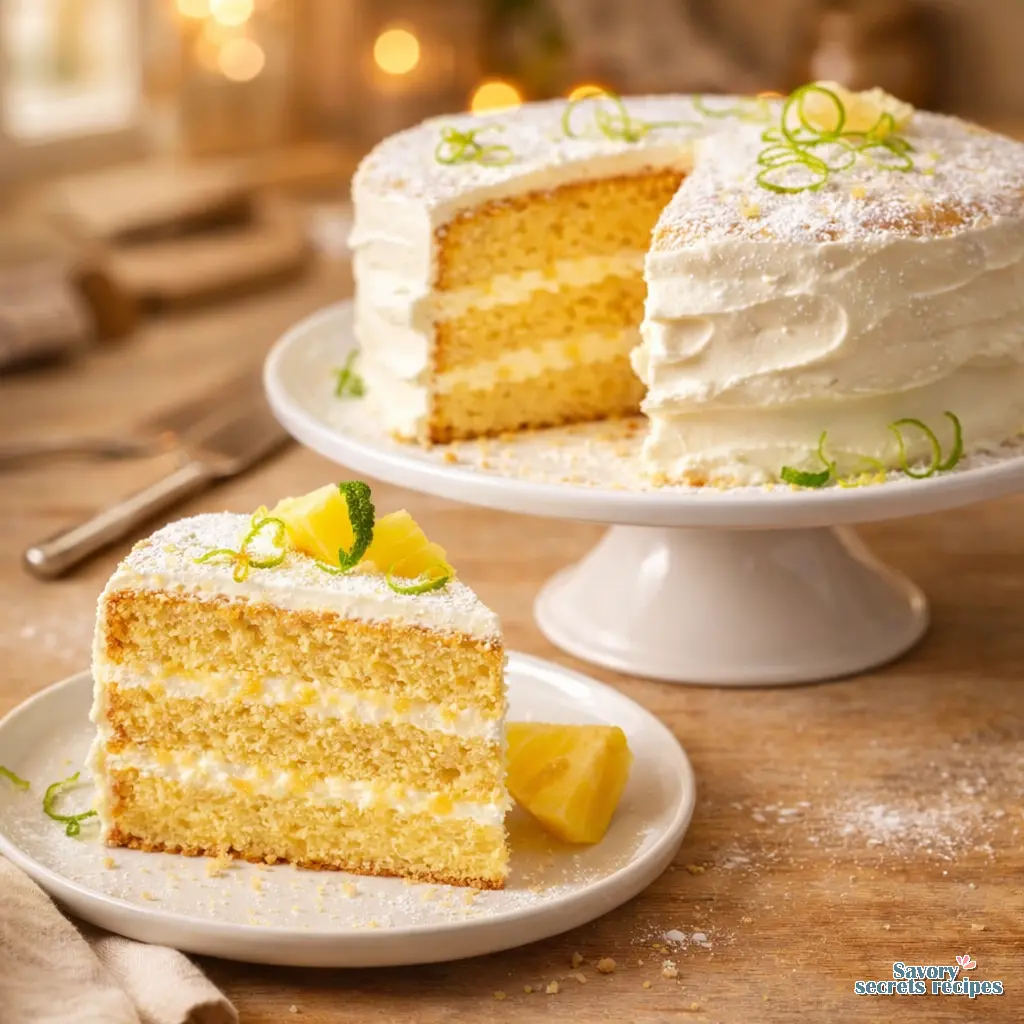 sweet pineapple sponge cake final presentation