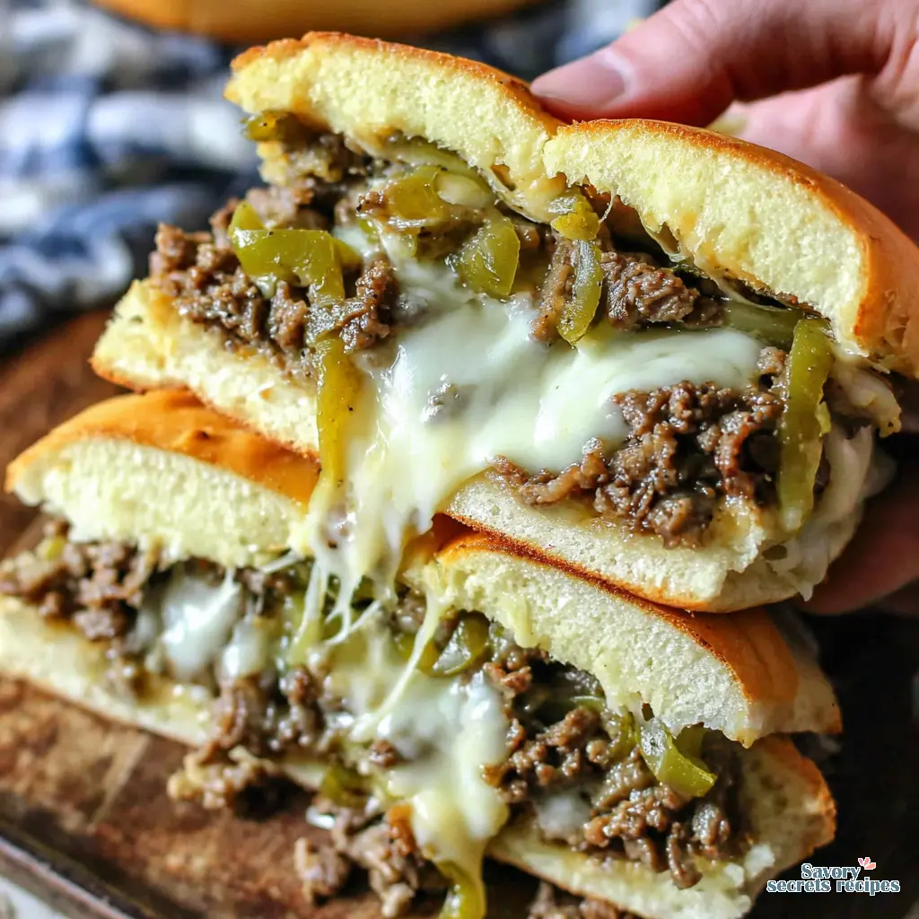 The Ultimate Homemade Philly Cheesesteak final presentation