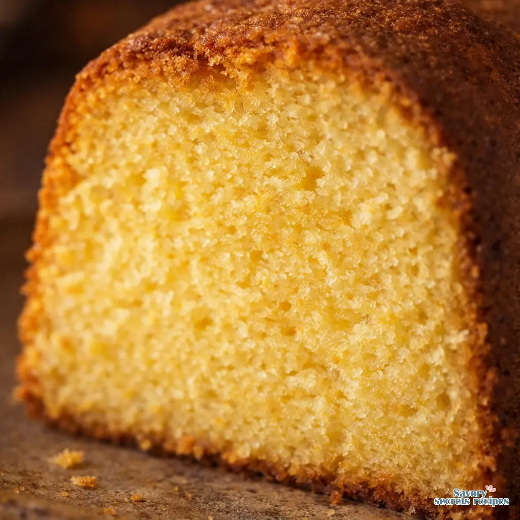 traditional southern pound cake recipe close up