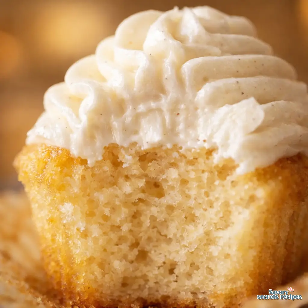 vanilla cupcakes gluten free close up