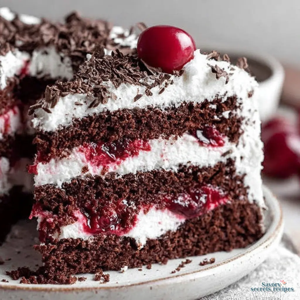 vegan black forest cake recipe final presentation