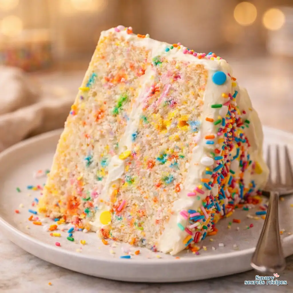 vegan funfetti cake recipe final presentation