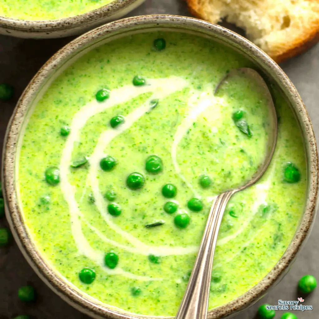 vegan pea and mint soup - variation 3