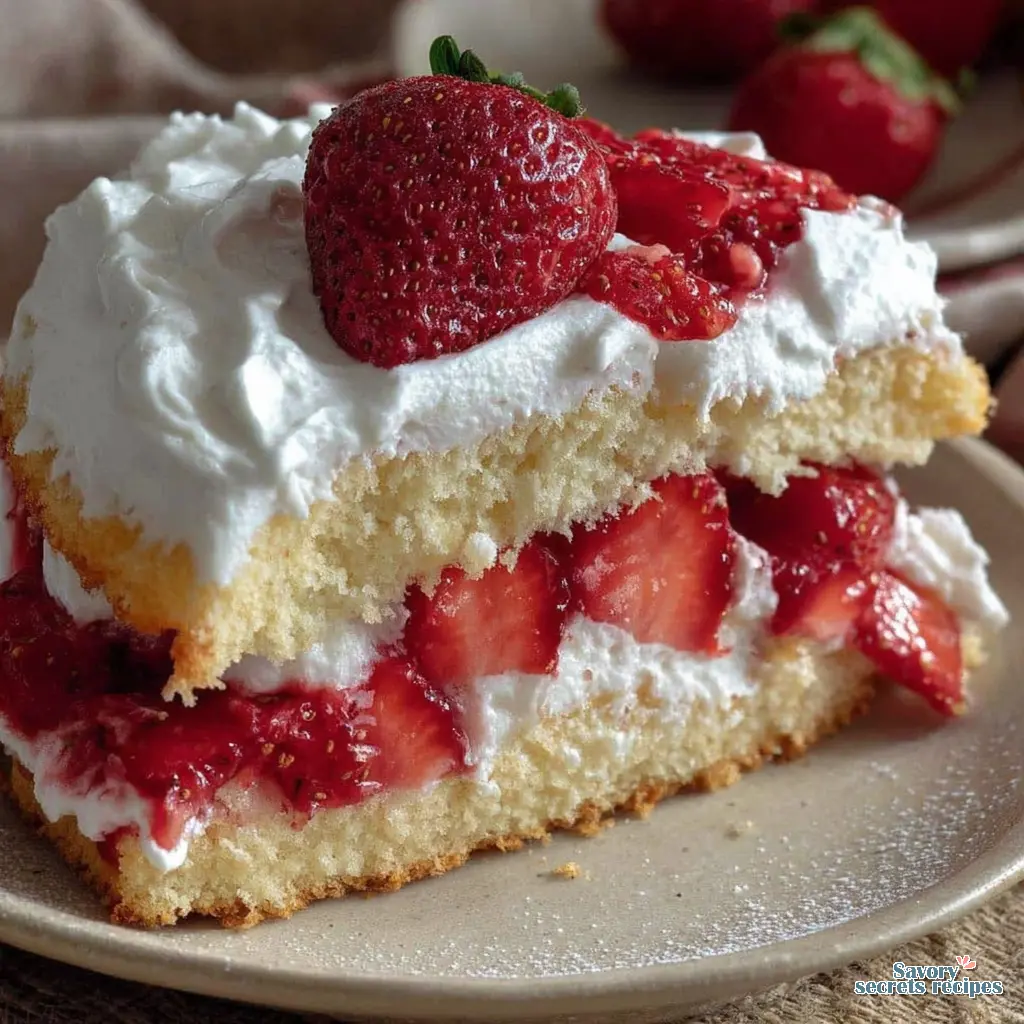 Vegan Strawberry Shortcake Cake - variation 4