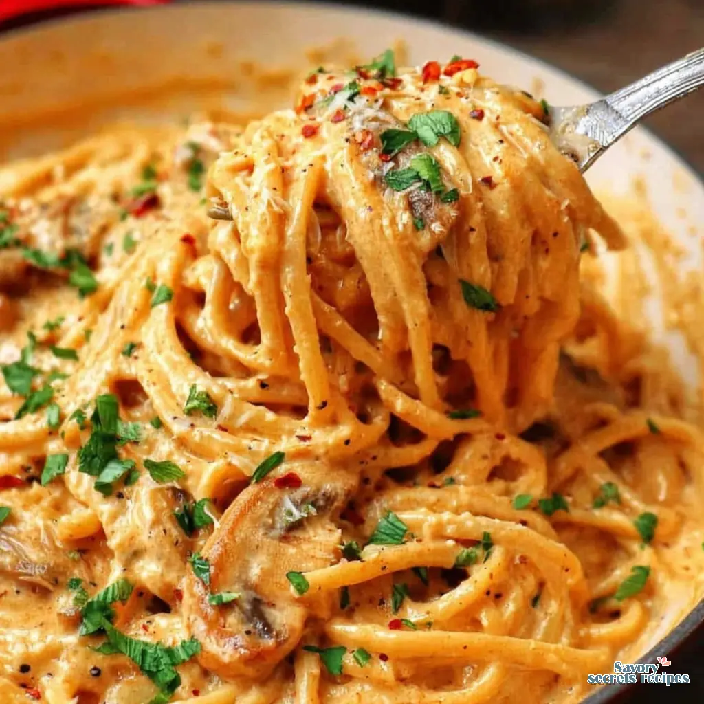 vegetarian creamy pasta final presentation