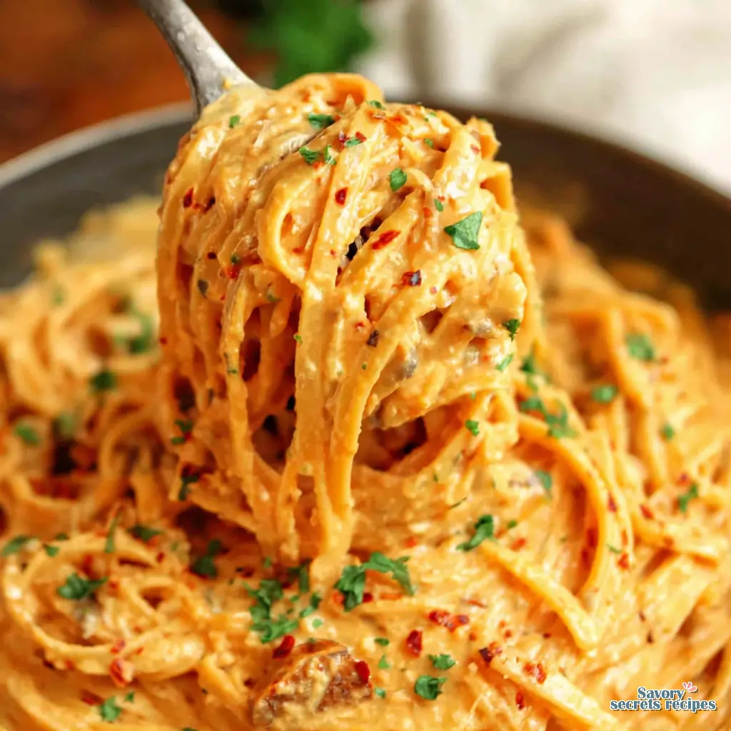 vegetarian creamy pasta - variation 4