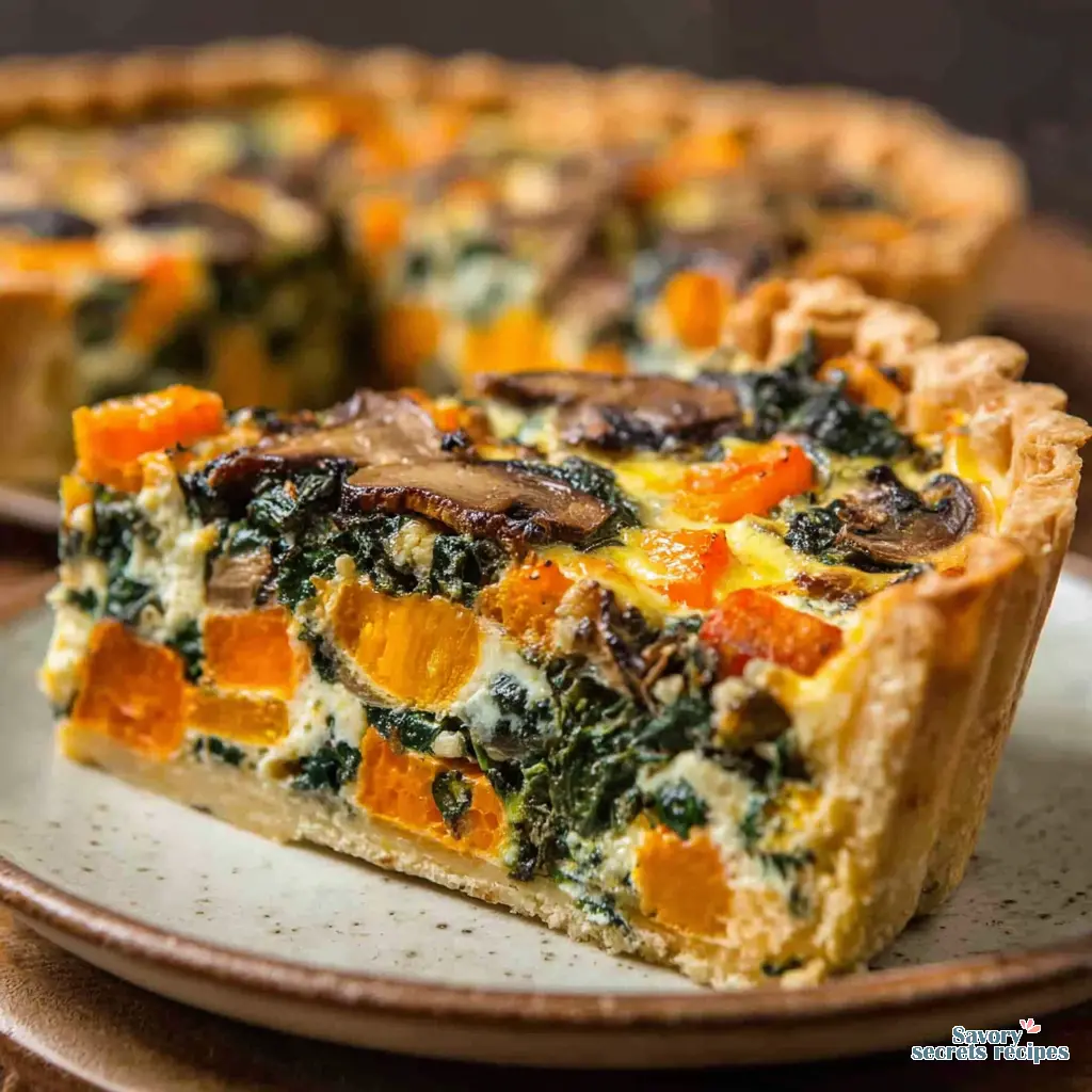 vegetarian quiche dish - variation 4