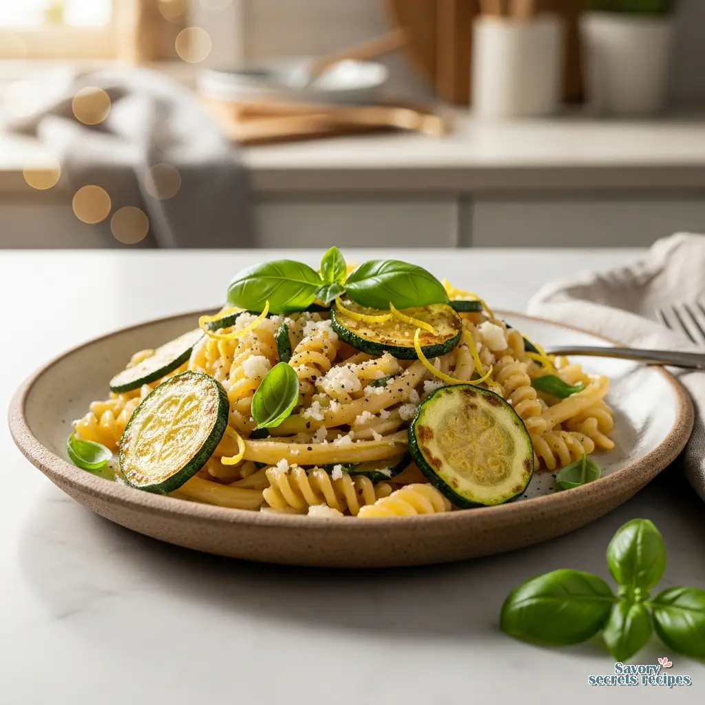 vegetarian spring pasta recipe final presentation