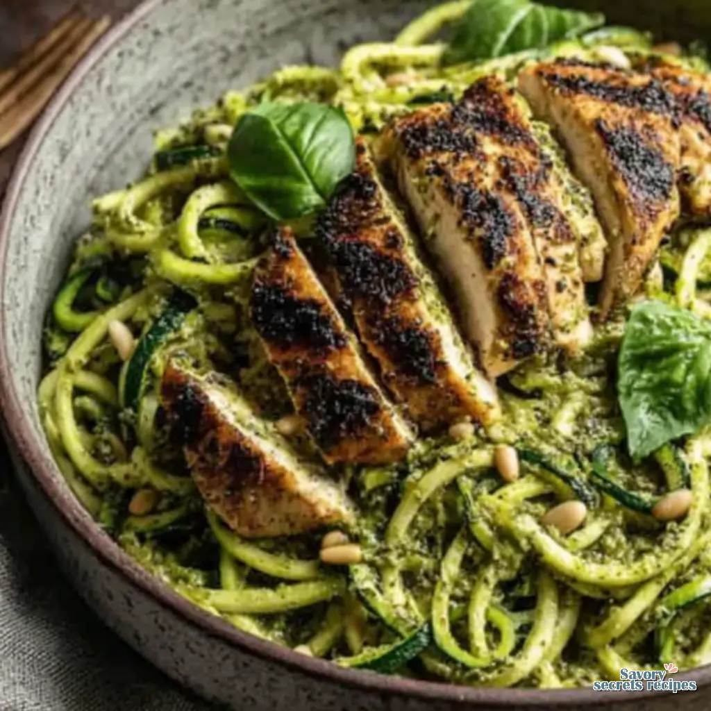 Simple best seasoning for chicken in pesto zoodles now